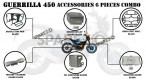 Fit For Royal Enfield Guerrilla 450 6 Pcs Accessories Combo Pack    - SPAREZO